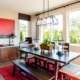 Modern dining room with large replacement windows and natural light in Cedar Park home