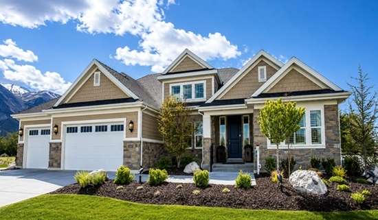 Modern home exterior showcasing quality window replacement in Cedar Park, TX with landscaped front yard.