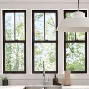 Double-hung window replacement in Round Rock, TX modern kitchen